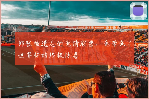 那张被遗忘的竞猜彩票，竟带来了世界杯的终极惊喜